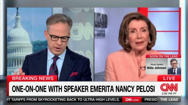 Pelosi gets ripped into the tapper to ask Trump’s insider trading allegations